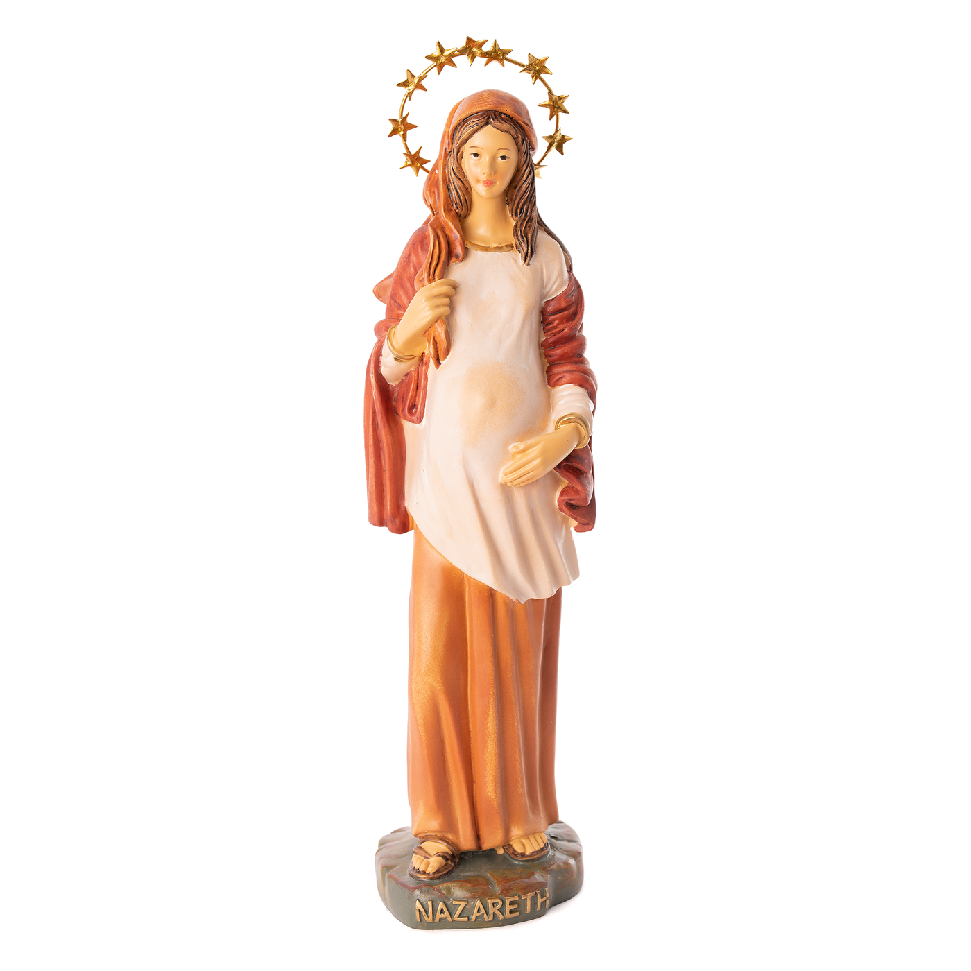 Figurine of Pregnant Virgin Mary - color