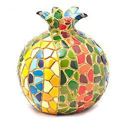 Mosaic Pomegranate Ornament