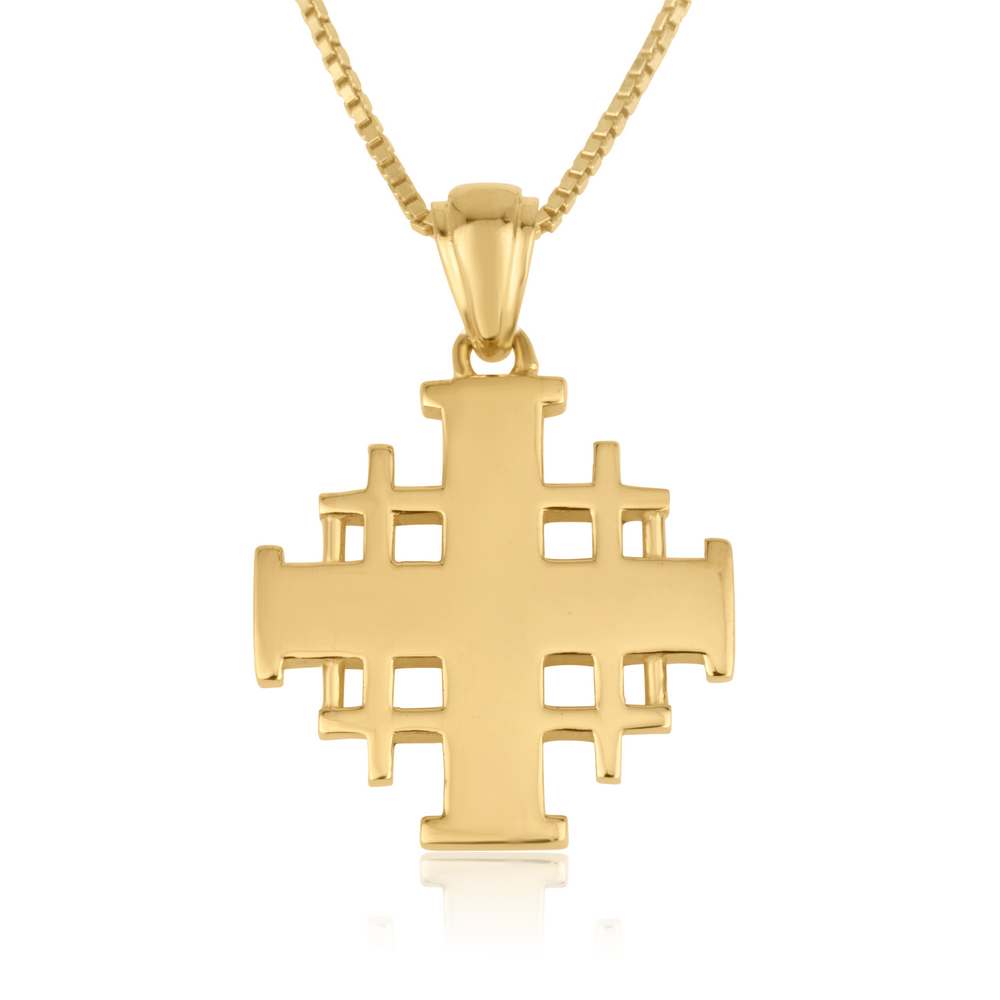 Pendant - Jerusalem Cross 14k Gold Plated