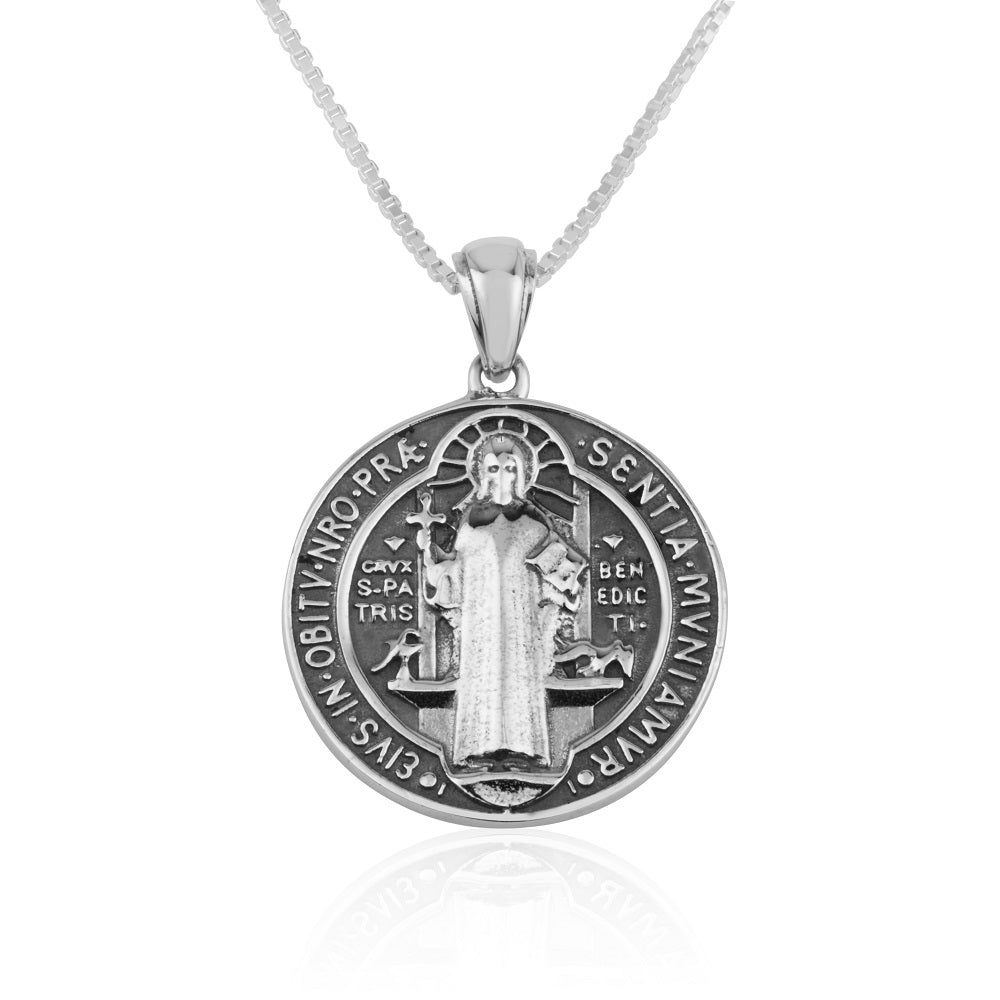 Pendant - St. Benedict - Sterling Silver