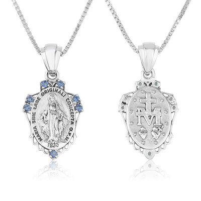 Pendant - "The Miraculous Medal"  Sterling Silver