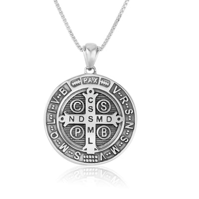 Pendant St. Benedict - Sterling Silver