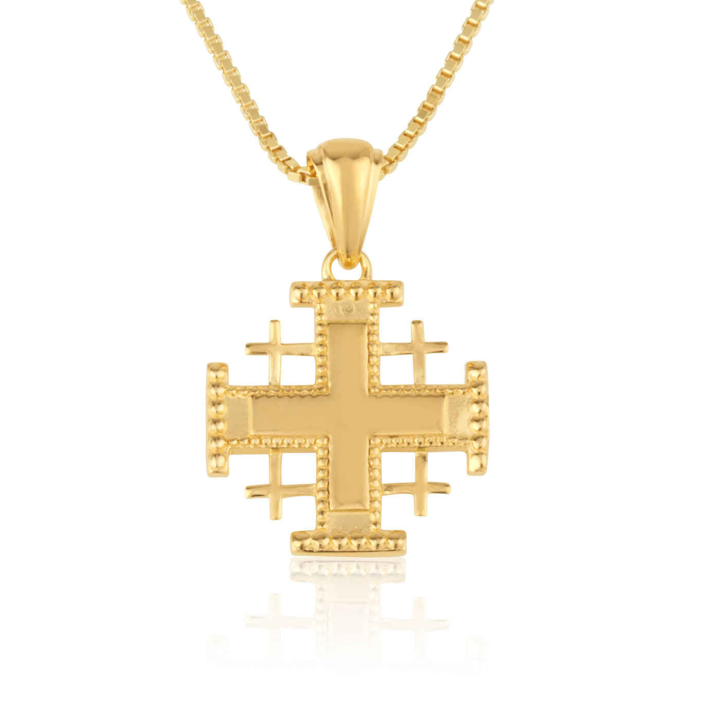 Pendant - 14k Gold Jerusalem Cross