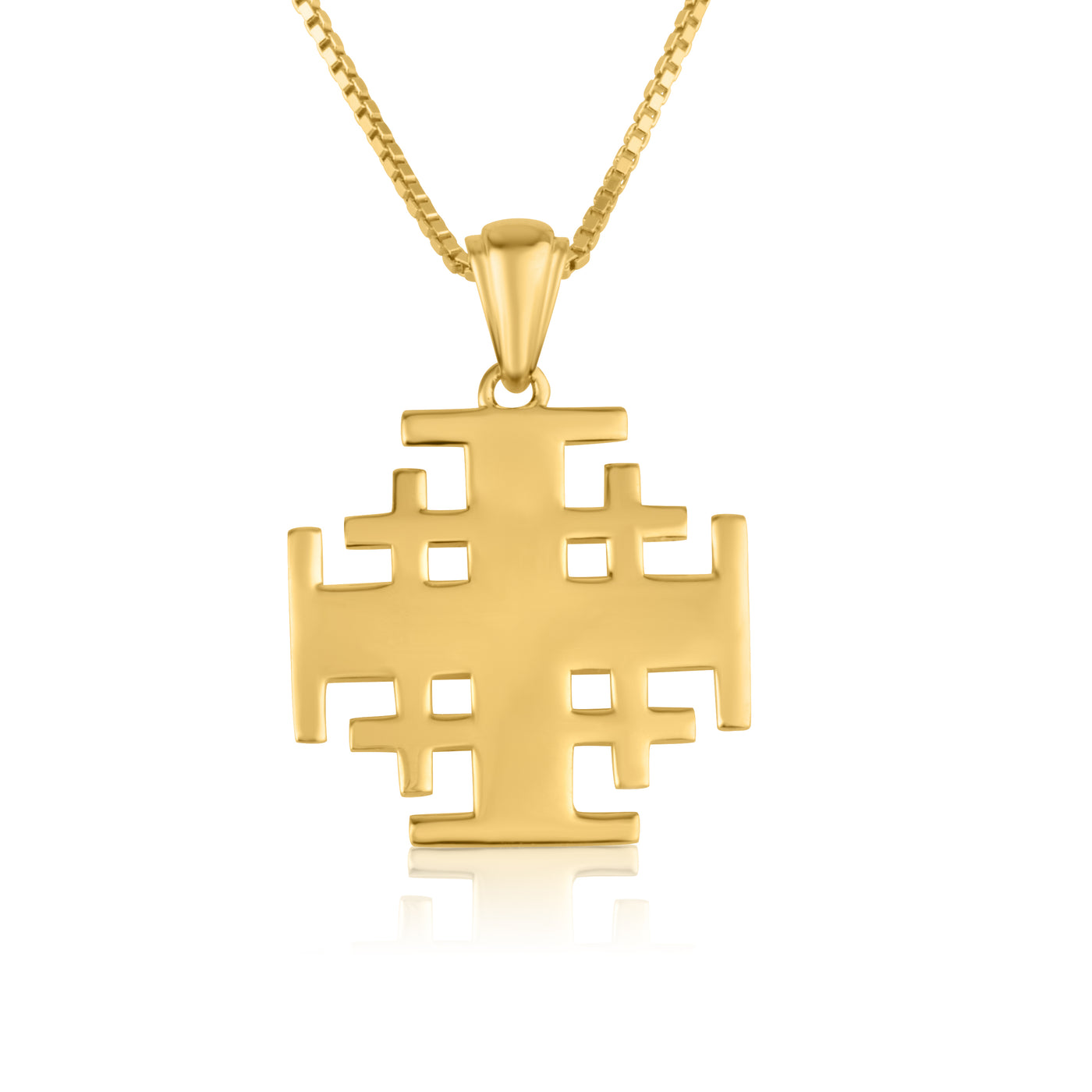 Pendant - 14k Gold Jerusalem Cross