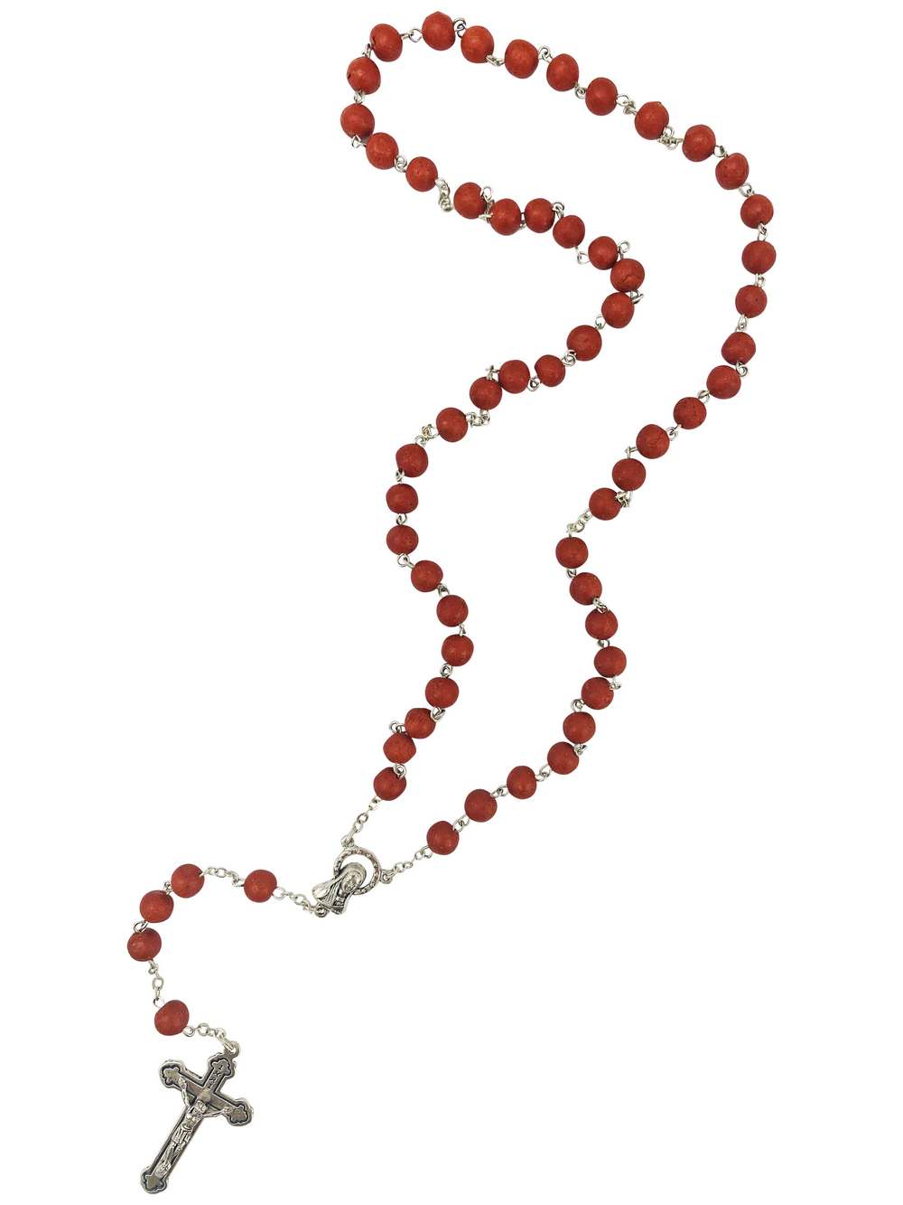 Rosary Deep Orange Wooden Beads