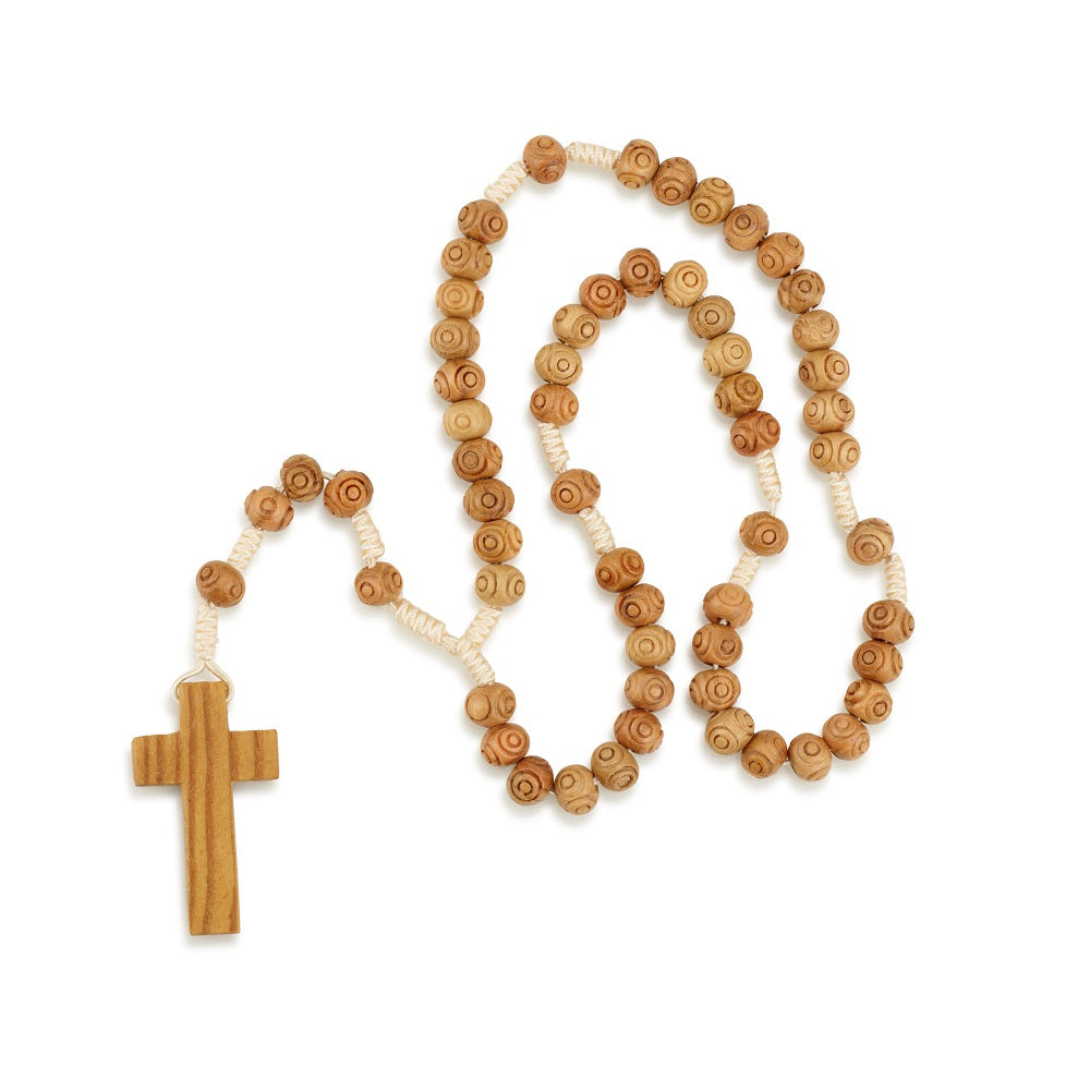 Rosary - Traditional design Olive Wood Engraved
