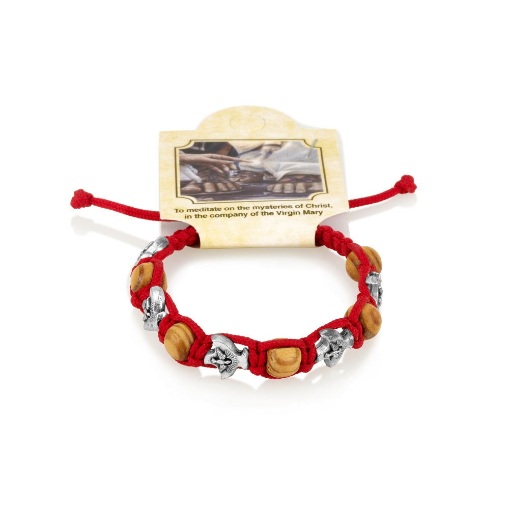 Bracelet Holy Spirit with round Olive Wood Beads
