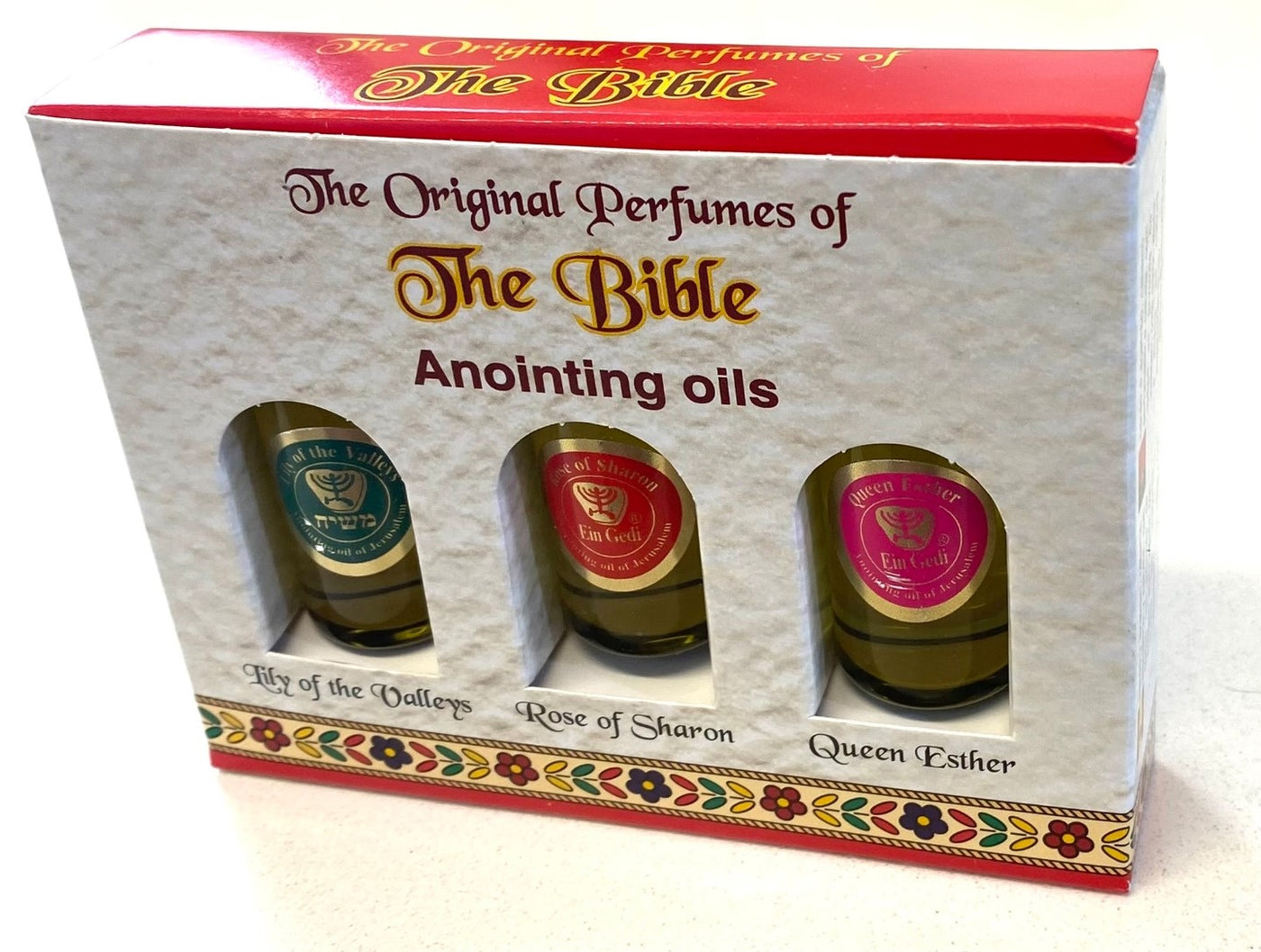 Anointing Oil 'Ein Gedi' Set of Three Collection - 3 x 8ml (0.27oz) bottles.