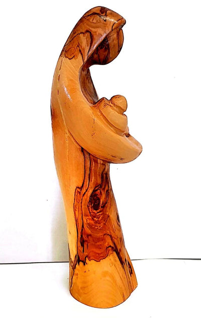 Figure of The Virgin Mary with Baby Jesus - Olive Wood made in Bethlehem, 18 cm