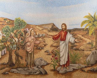 MARY MAGDALENE - REPLICA ON CANVAS OF MOSAIC CHAPEL MURAL