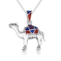 Sterling Silver Colorful Camel Pendant
