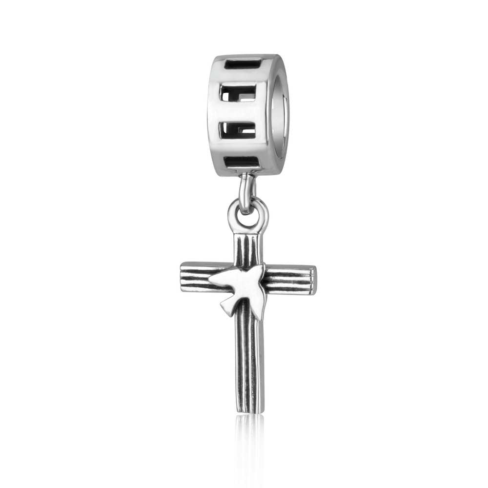 Sterling Silver Cross with Holy Spirit