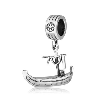 Charm - Duc In Altum Boat - Sterling Silver