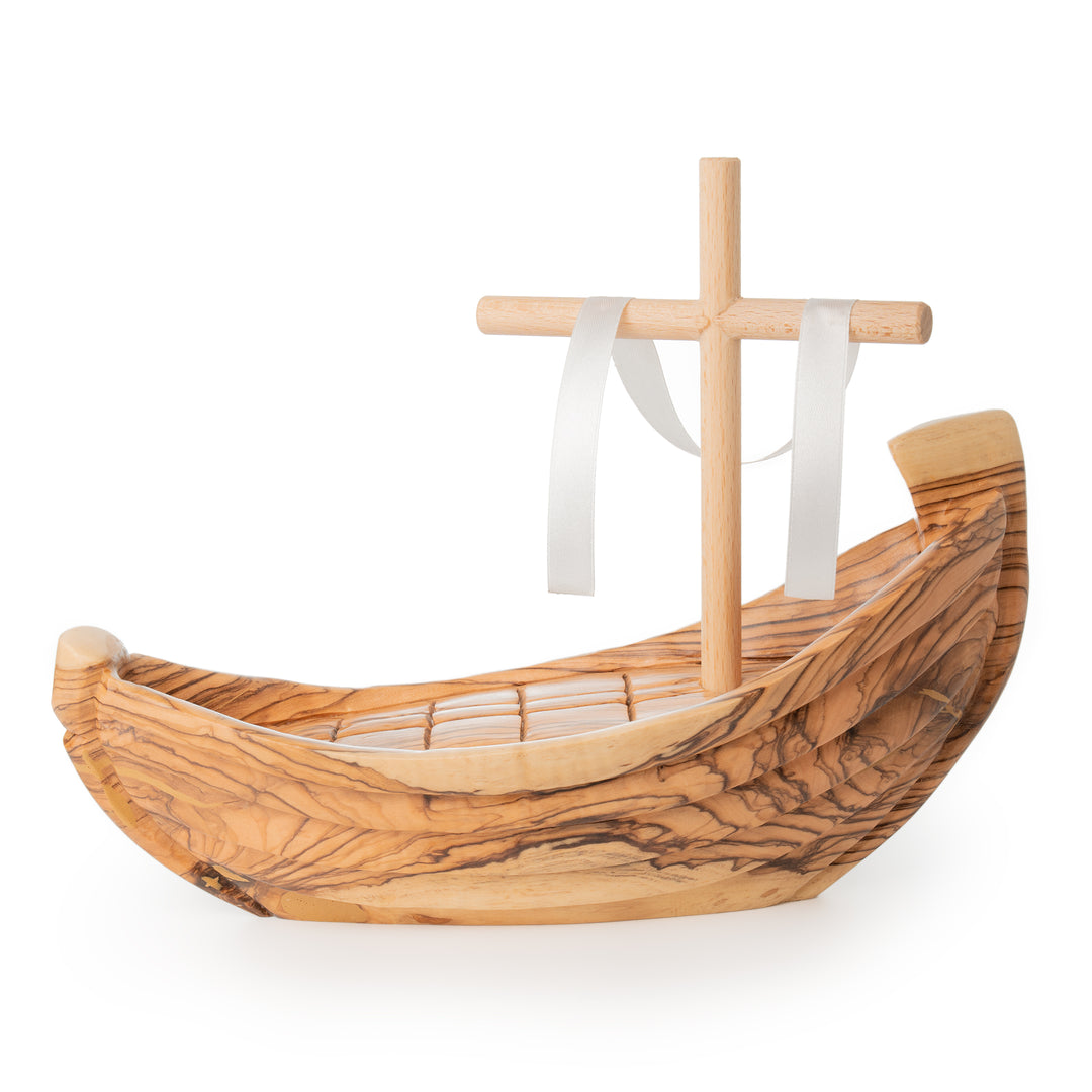 Magdala Boat - Olive Wood Replica from The Boat Chapel Altar in