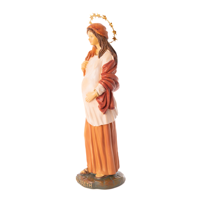 Estatuilla de la Virgen María embarazada - color